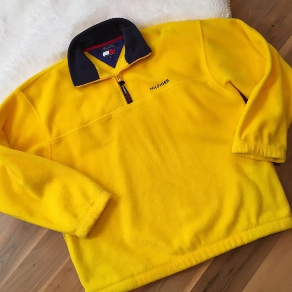 tommy hilfiger fleece yellow
